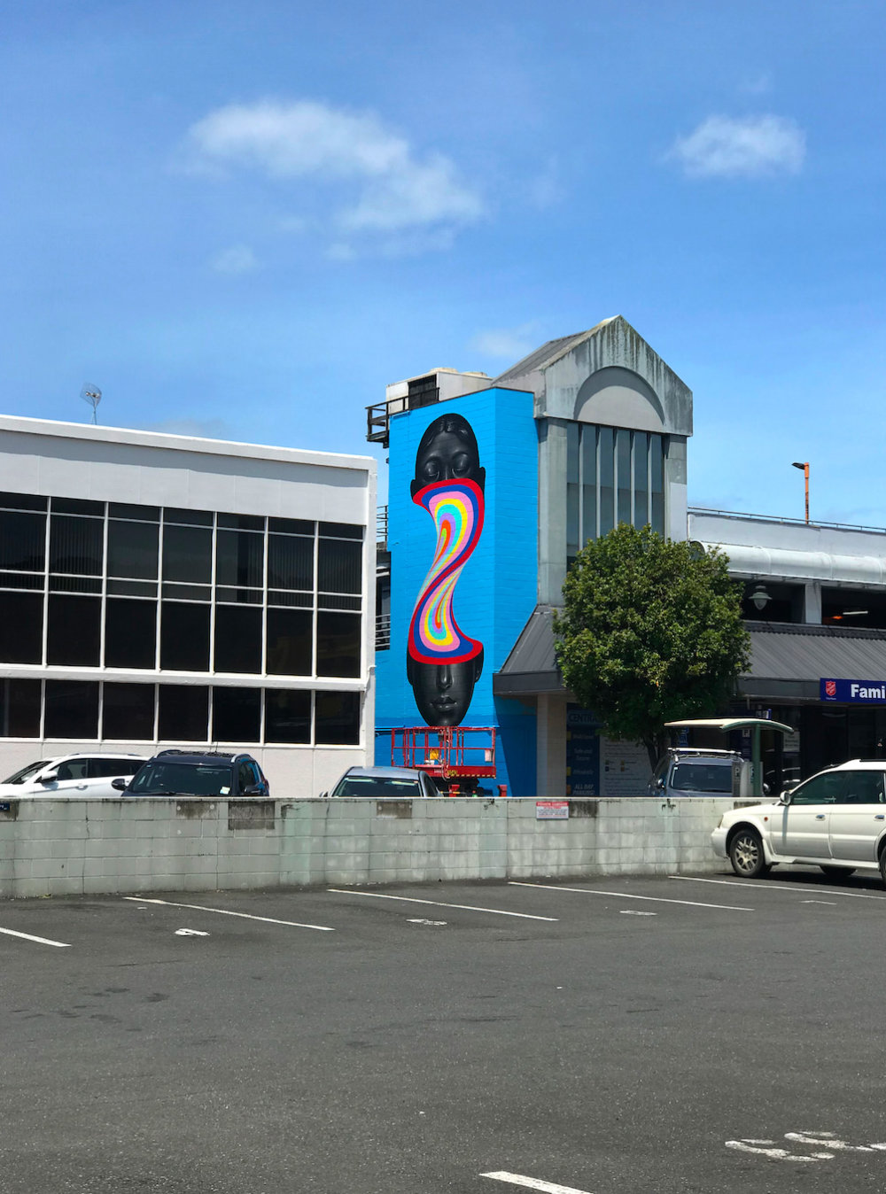 Murals Of Monochromatic Figures Pouring Colorful Fluids By Gina Kiel 5