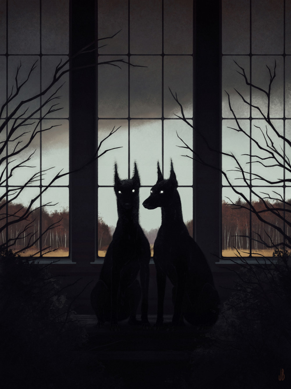 Mysterious And Shadowy Animal Illustrations By Jenna Barton 5