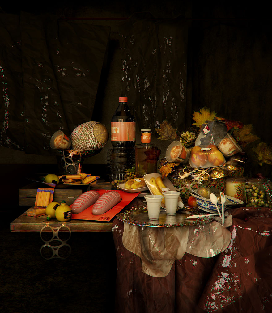 Not Longer Life Classic Paintings Updated To The Contemporary Context By Quatre Caps 3