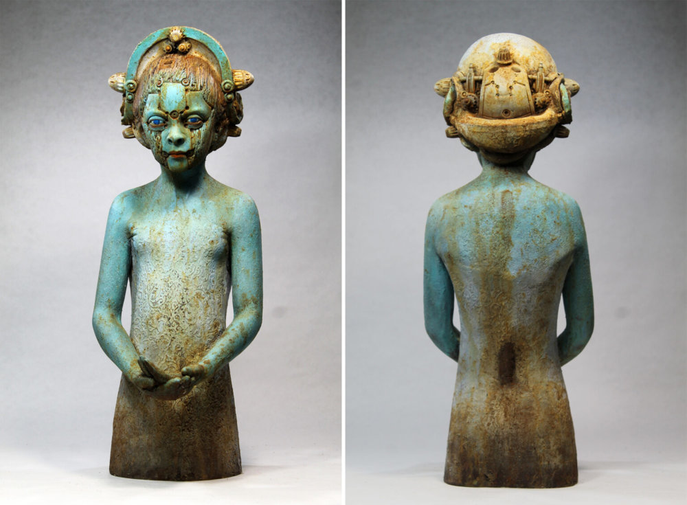 Relics Of The Future Futuristic Steampunk Resin Sculptures By Tomas Barcelo 3