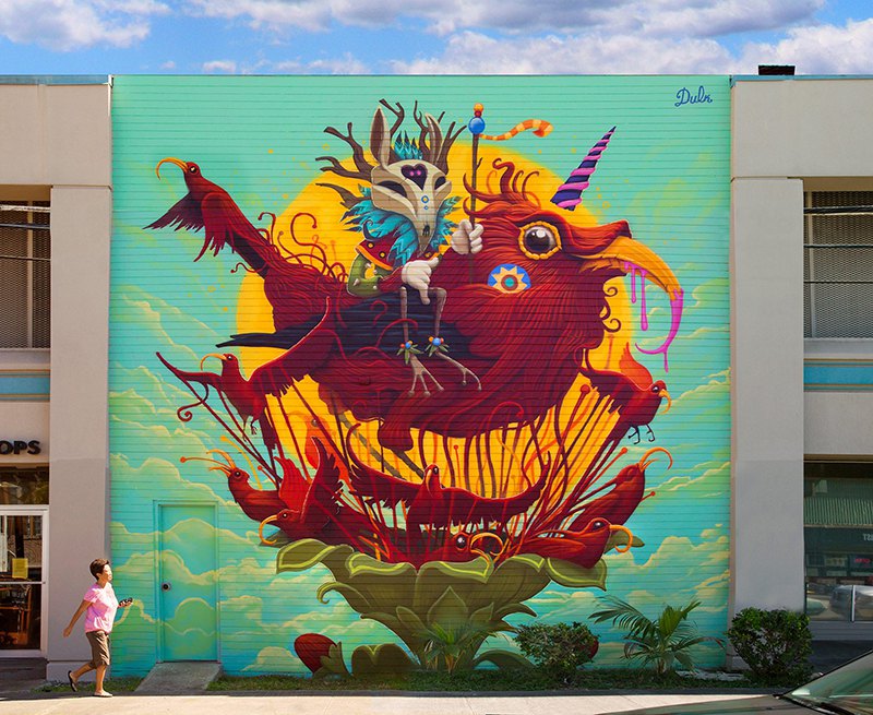 Surrealist Animal Murals And Illustrations In Vivid Colors By Dulk 1