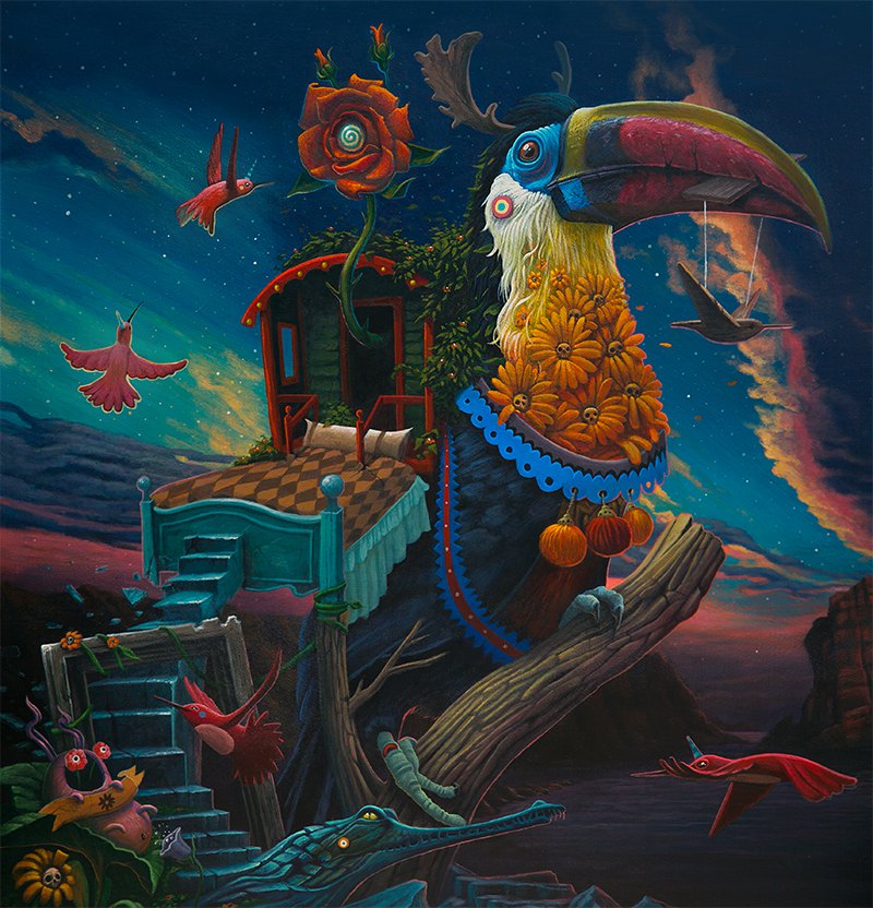 Surrealist Animal Murals And Illustrations In Vivid Colors By Dulk 16