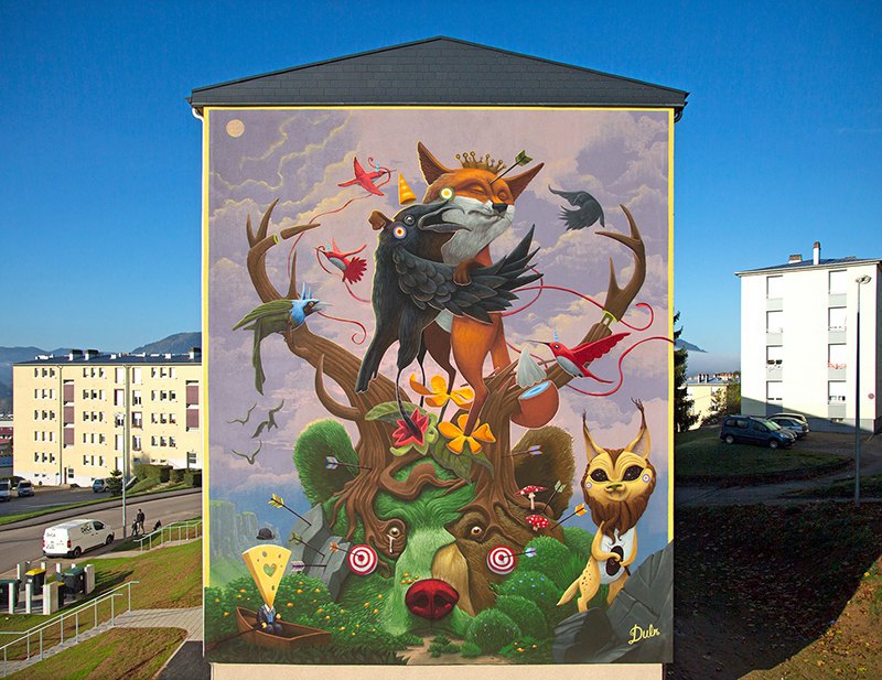 Surrealist Animal Murals And Illustrations In Vivid Colors By Dulk 2