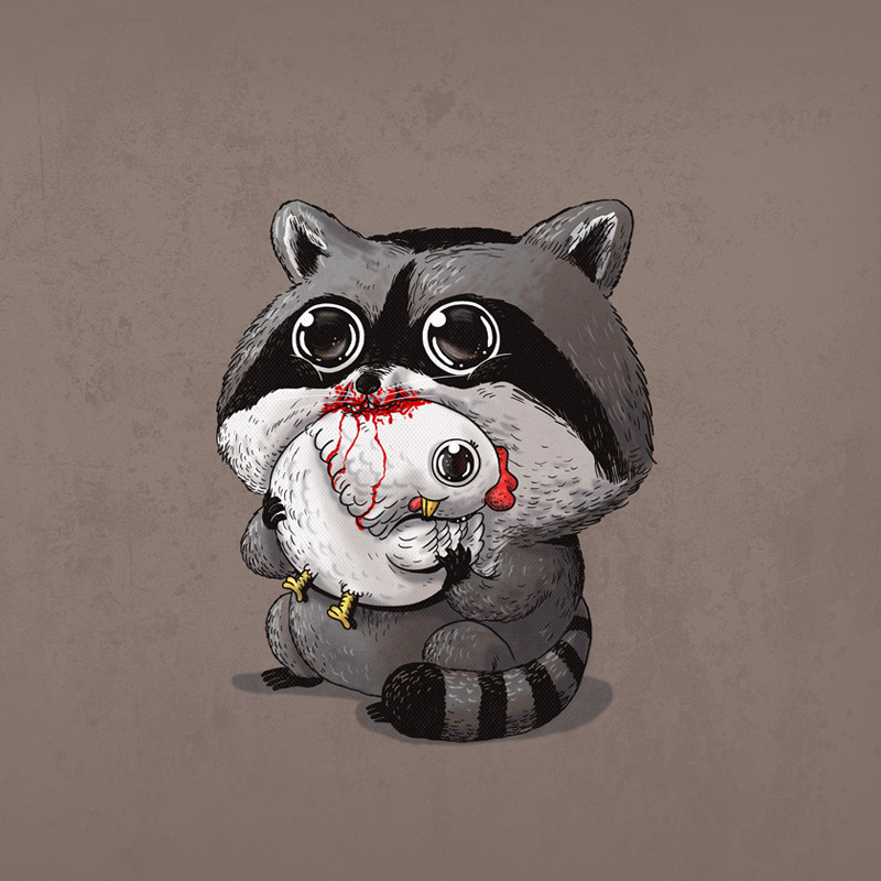 Adorable Circle Of Life Lovely And Disturbing Wild Animal Illustrations By Alex Solis 14