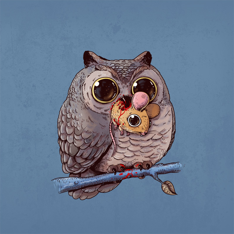 Adorable Circle Of Life Lovely And Disturbing Wild Animal Illustrations By Alex Solis 3