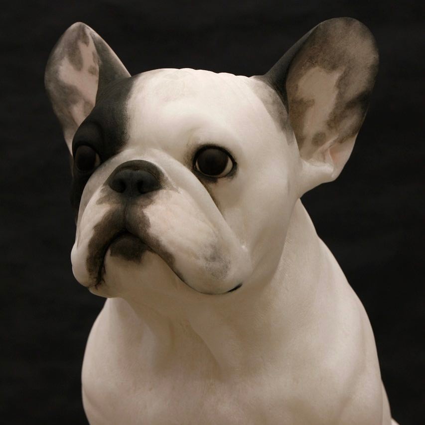 Animal Wood And Alabaster Stone Sculptures Painted With Charring By Gerard Mas 5