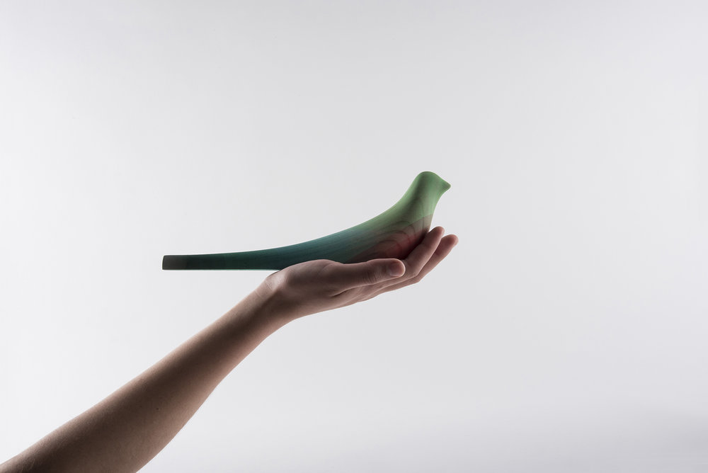 Immersed Birds Bird Wood Sculptures With Watercolor Plumage By Moises Hernandez 10