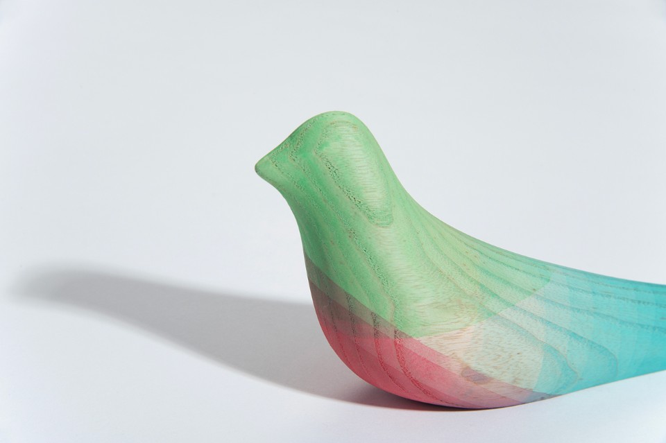 Immersed Birds Bird Wood Sculptures With Watercolor Plumage By Moises Hernandez 7