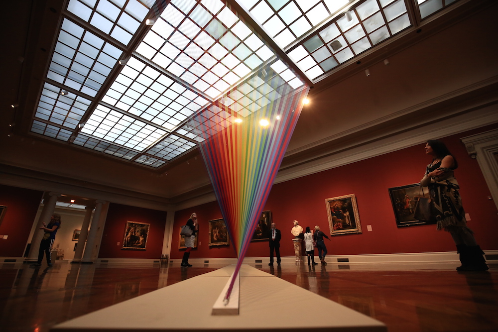 Rainbow Themed Thread Installations By Gabriel Dawe 2
