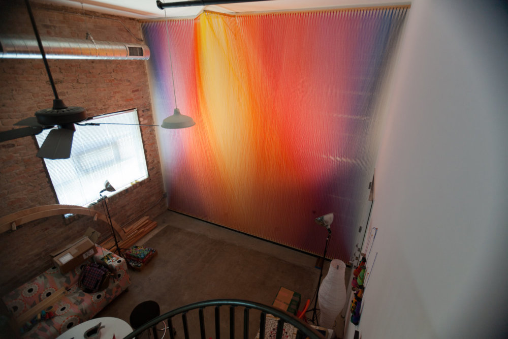 Rainbow Themed Thread Installations By Gabriel Dawe 3