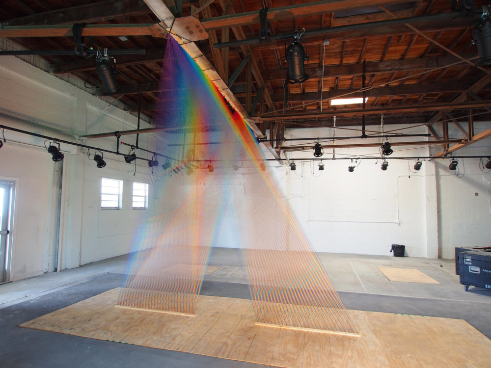 Rainbow Themed Thread Installations By Gabriel Dawe 7