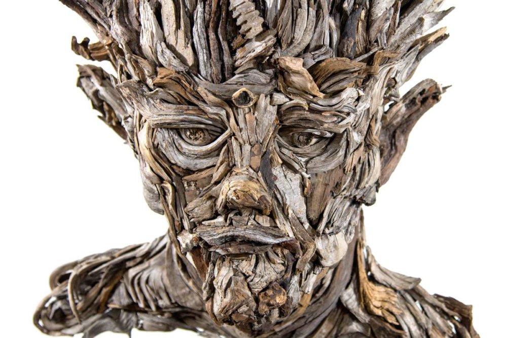 Amazing Head Sculptures Made Of Found Wood By Eyevan Tumbleweed 1