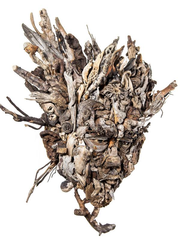 Amazing Head Sculptures Made Of Found Wood By Eyevan Tumbleweed 15