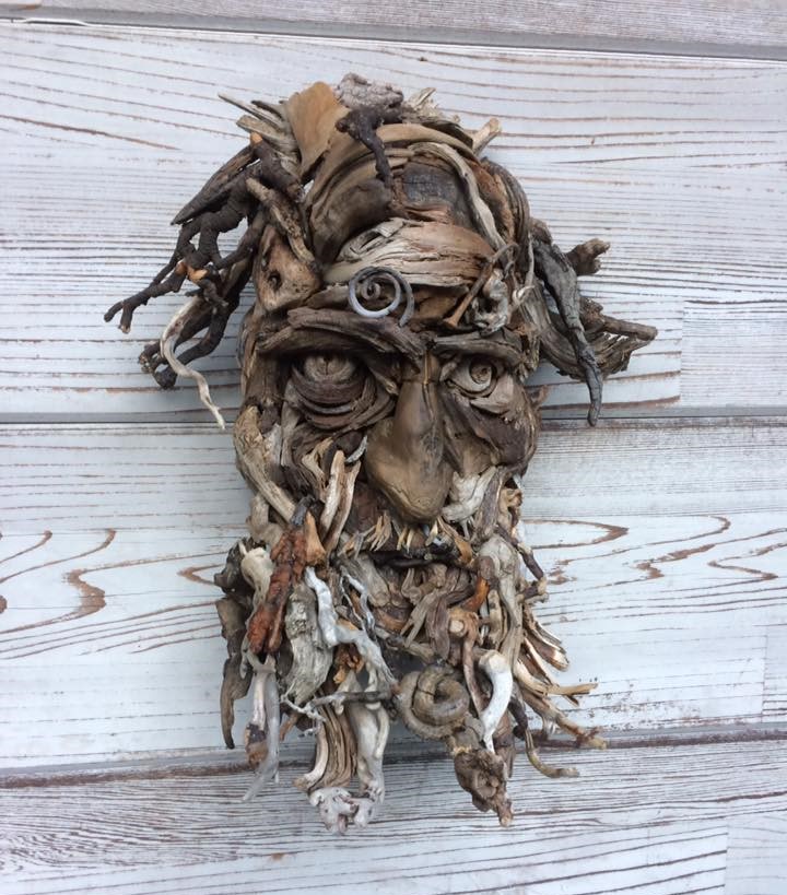 Amazing Head Sculptures Made Of Found Wood By Eyevan Tumbleweed 20