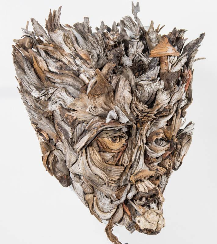 Amazing Head Sculptures Made Of Found Wood By Eyevan Tumbleweed 8
