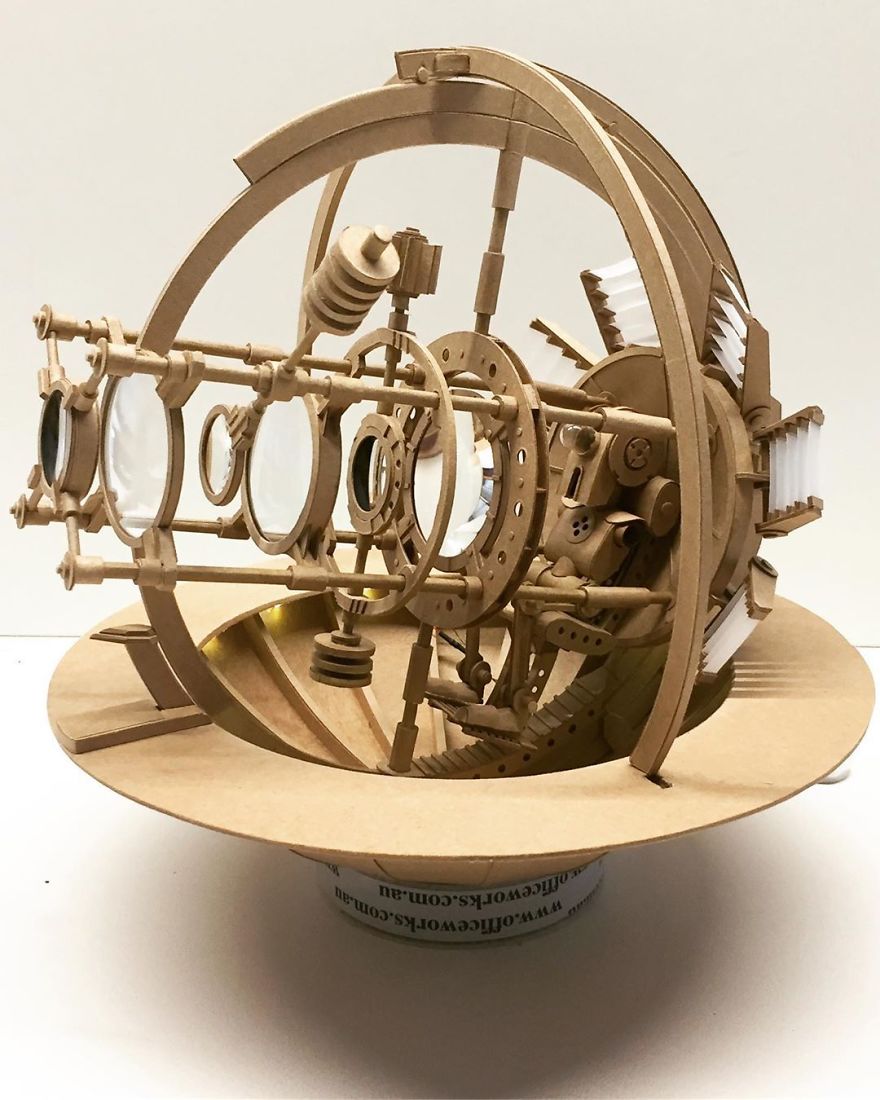 Amazingly Intricate Robot Cardboard Sculptures By Greg Olijnyk 2