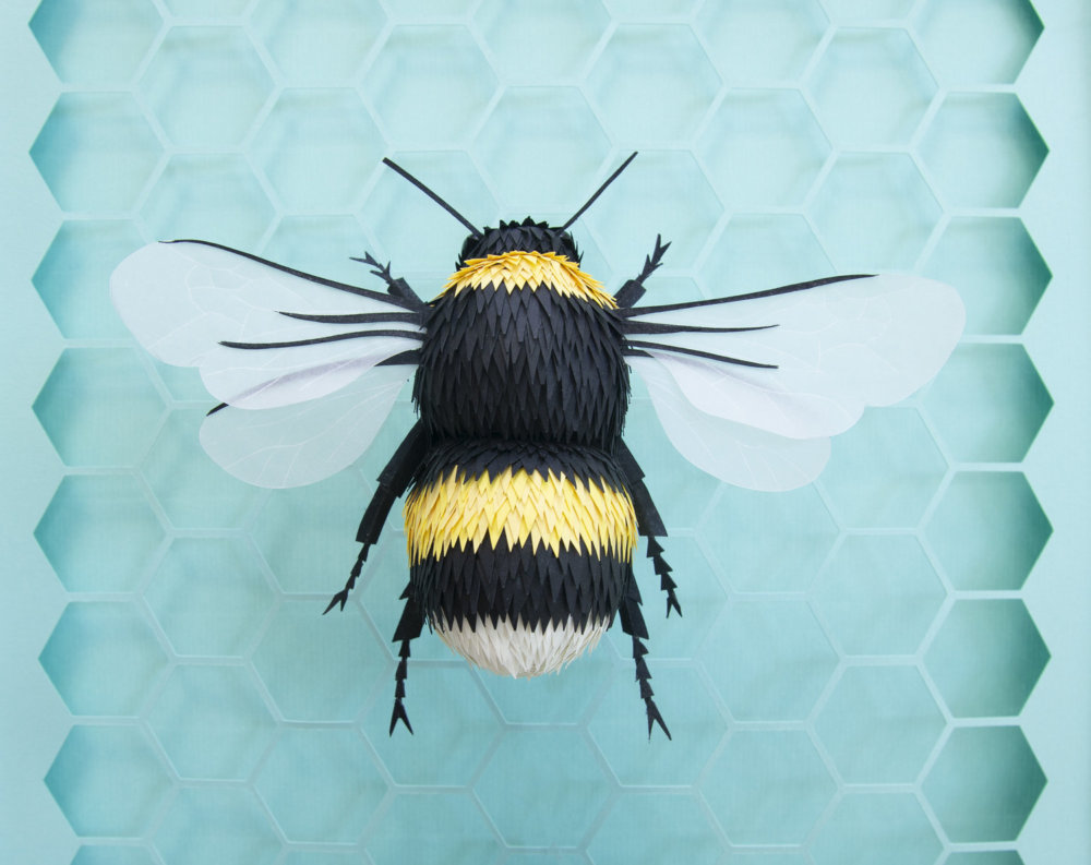 Animal Sculptures Meticulously Made Of Thousands Of Paper Pieces By Lisa Lloyd 8