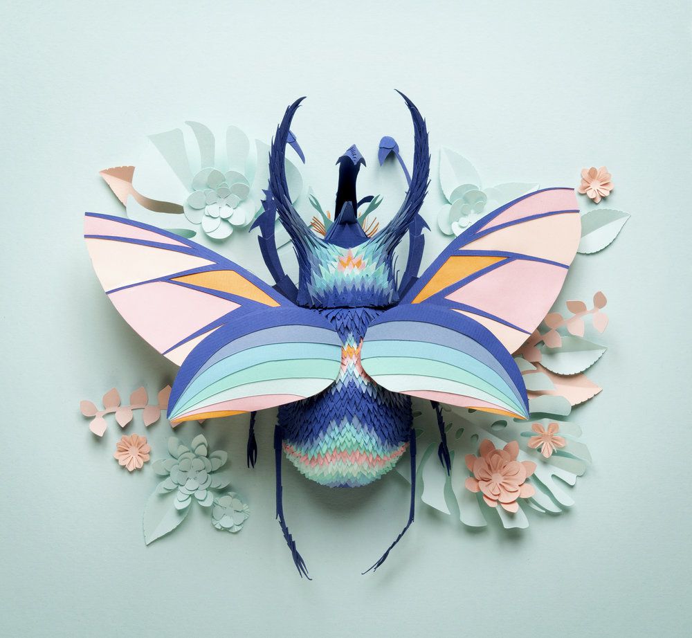 Animal Sculptures Meticulously Made Of Thousands Of Paper Pieces By Lisa Lloyd 9