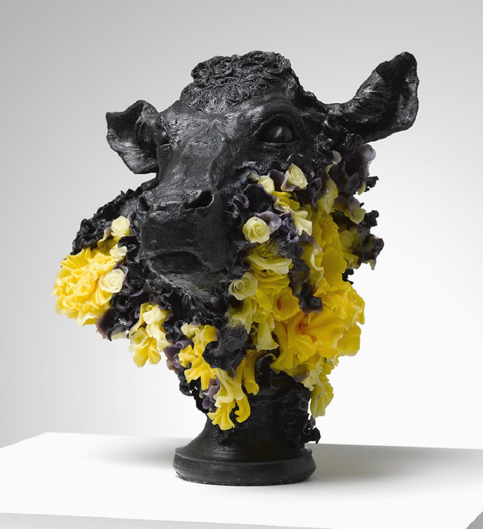 Beautifully Grotesque Disquieting Wax Sculptures Flower Decorated By Rebecca Stevenson 8