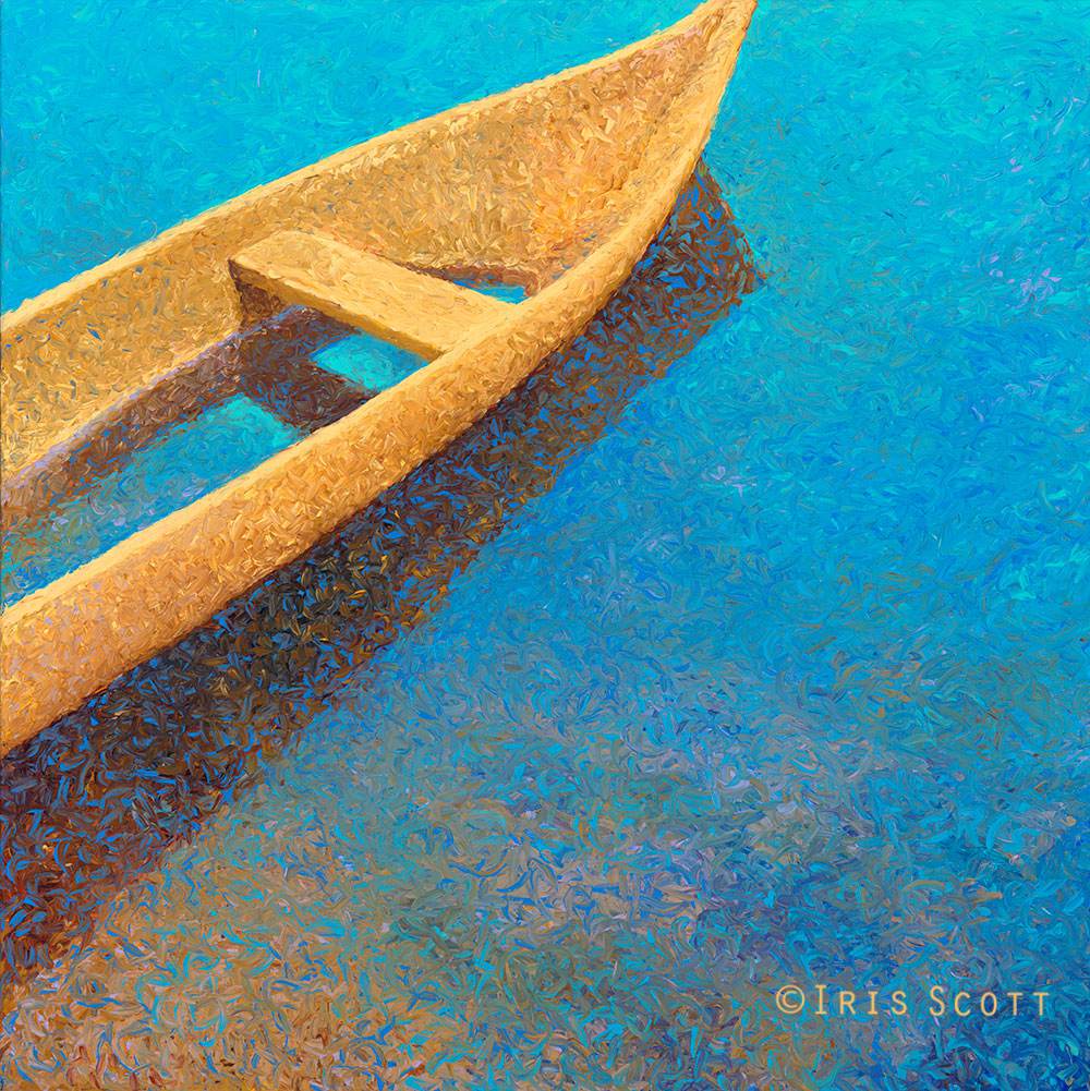 Colorful impressionistic oil paintings painted entirely with the fingers by Iris Scott 3