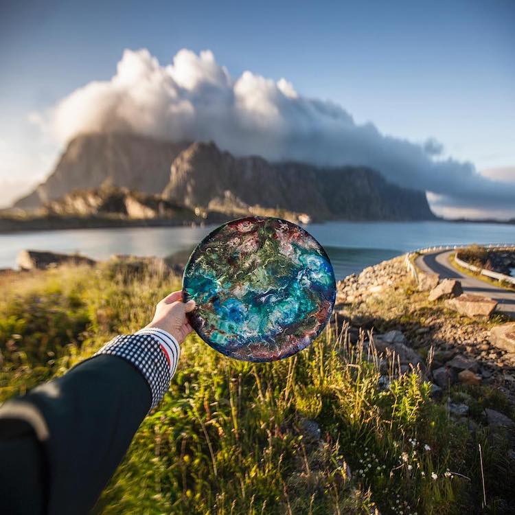 Embroidery Figures And Abstract Paintings Fused With Nature By Diana Yevtukh 7