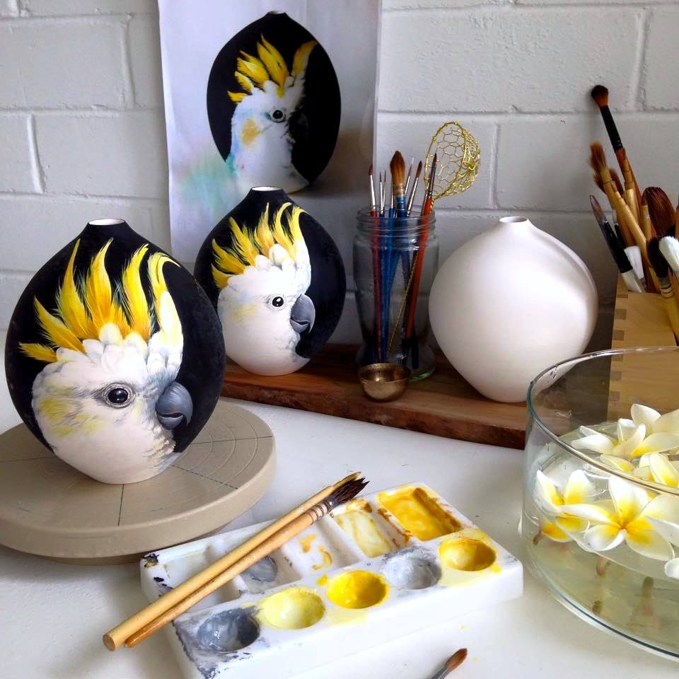 Enchanting Ceramic Vases Illustrated With Elegant Figures By Niharika Hukku 21