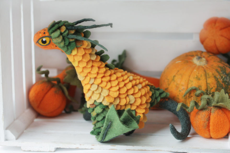 Gorgeous Felt Dragons By Alena Bobrova 10