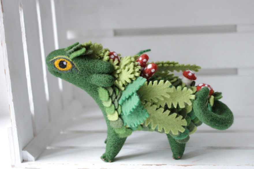 Gorgeous Felt Dragons By Alena Bobrova 12