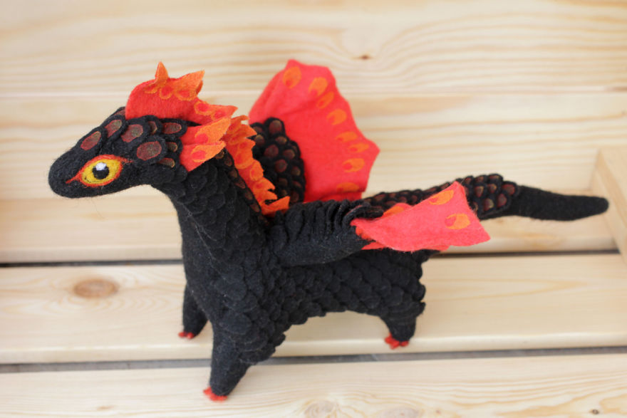 Gorgeous Felt Dragons By Alena Bobrova 19