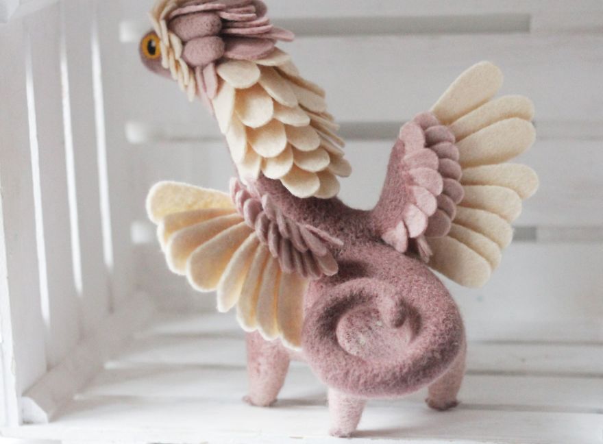 Gorgeous Felt Dragons By Alena Bobrova 4