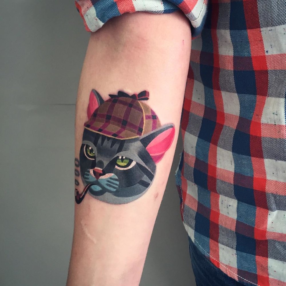 Gorgeous Illustrative Tattoos By Sasha Unisex 28