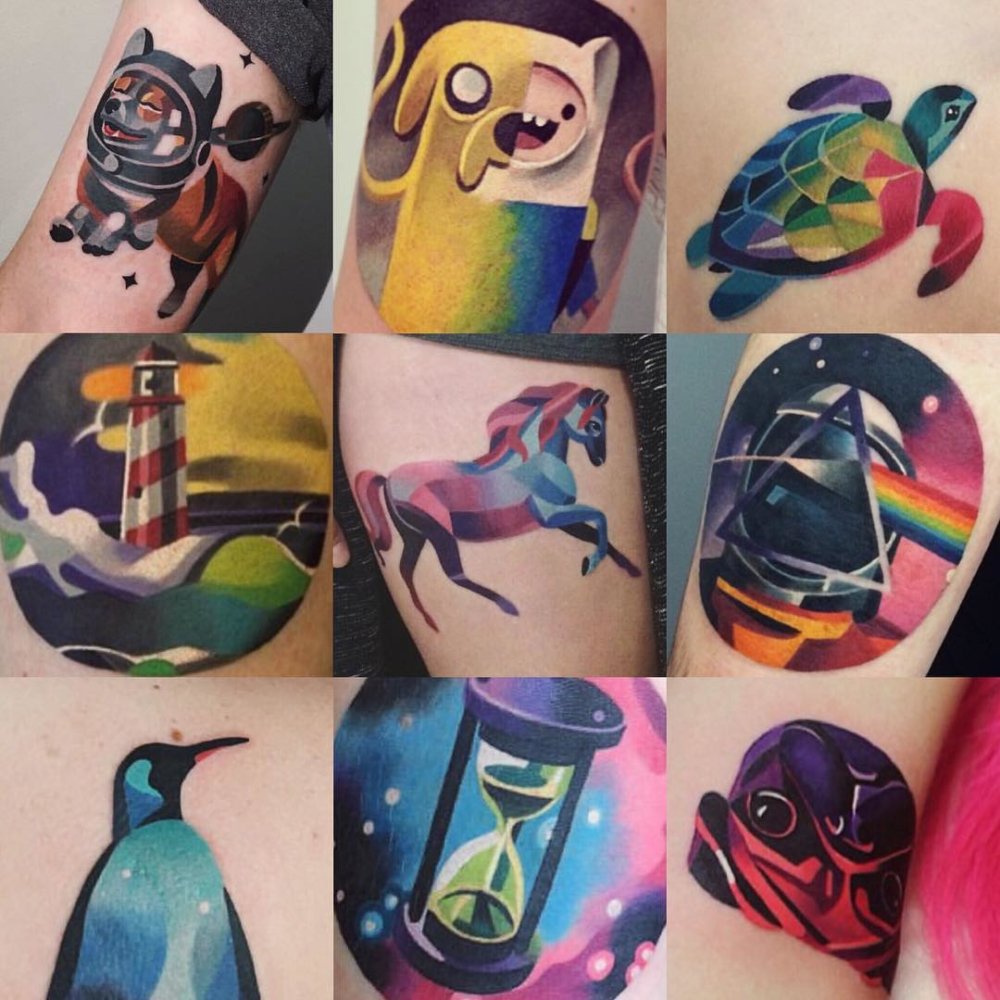Gorgeous Illustrative Tattoos By Sasha Unisex 5