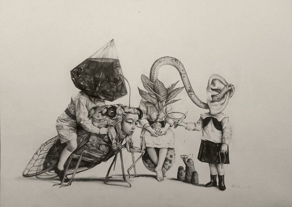 Graciously Bizarre Dark Surrealist Illustrations By Roby Dwi Antono 14