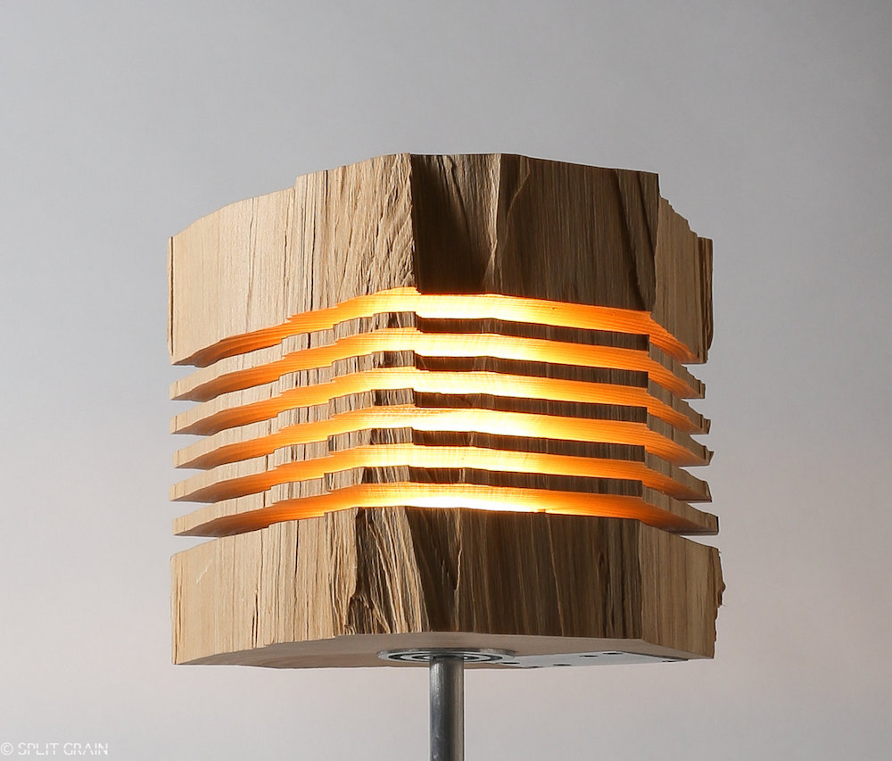 Minimalist And Sculptural Sliced Wood Lamps By Split Grain 4