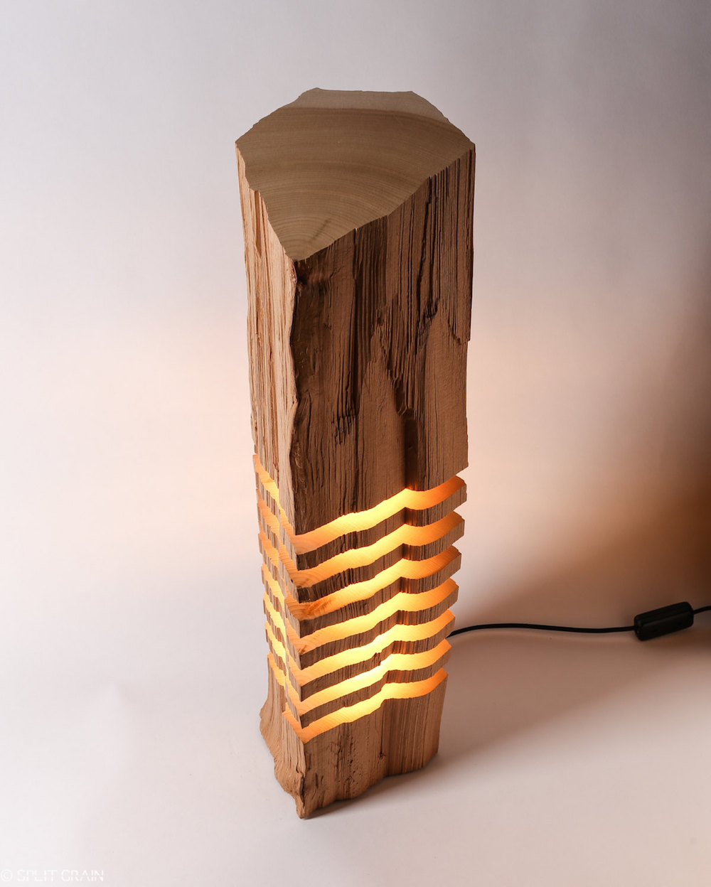 Minimalist And Sculptural Sliced Wood Lamps By Split Grain 6