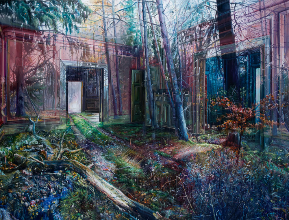 Natural And Human Environments Mixed Into Intricate Overlapped Oil Paintings By Jacob Brostrup 1