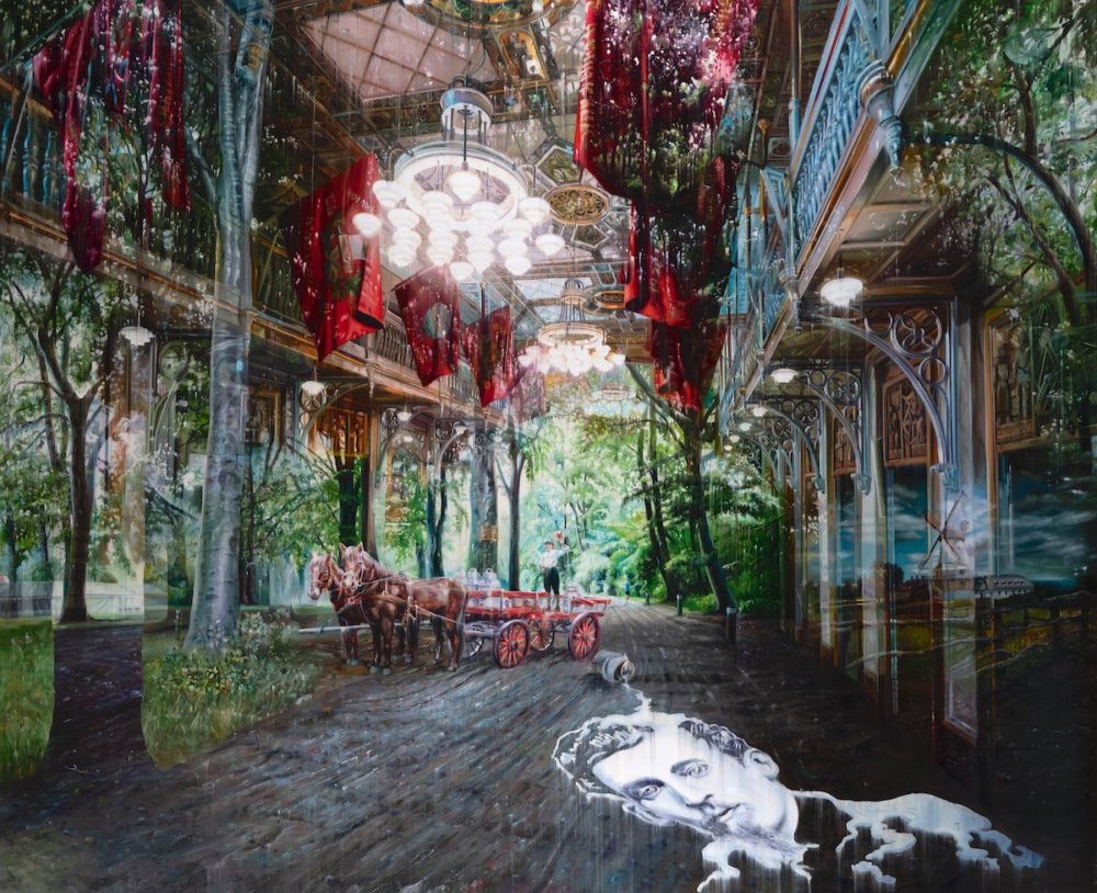 Natural And Human Environments Mixed Into Intricate Overlapped Oil Paintings By Jacob Brostrup 10