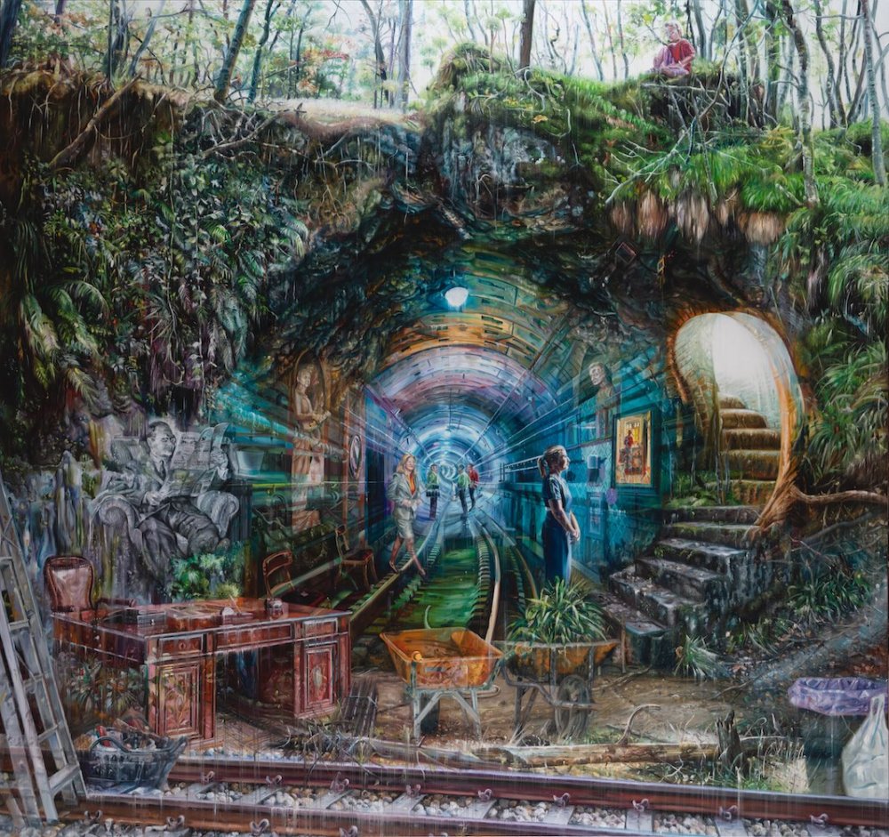 Natural And Human Environments Mixed Into Intricate Overlapped Oil Paintings By Jacob Brostrup 3