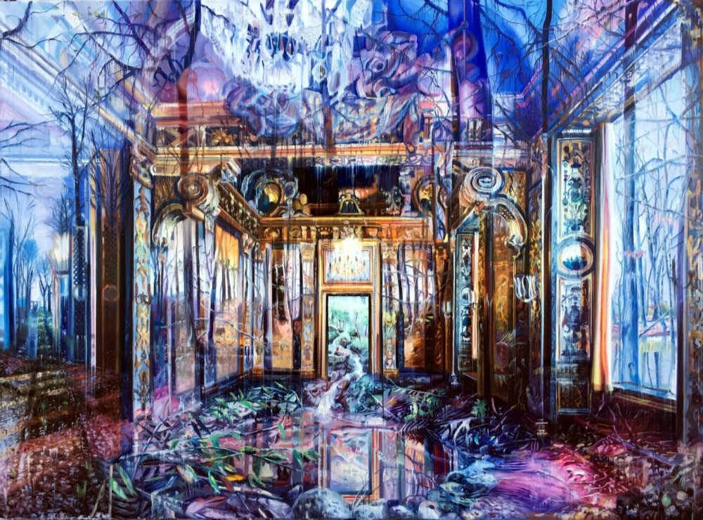 Natural And Human Environments Mixed Into Intricate Overlapped Oil Paintings By Jacob Brostrup 4