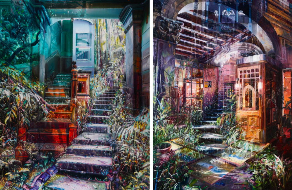 Natural And Human Environments Mixed Into Intricate Overlapped Oil Paintings By Jacob Brostrup 5
