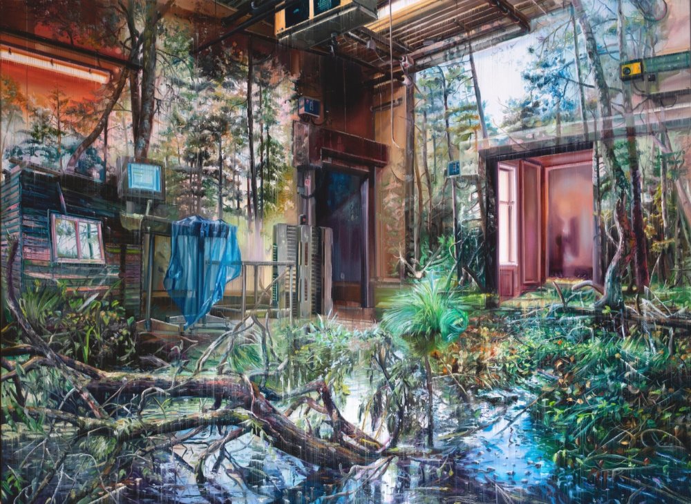 Natural And Human Environments Mixed Into Intricate Overlapped Oil Paintings By Jacob Brostrup 9
