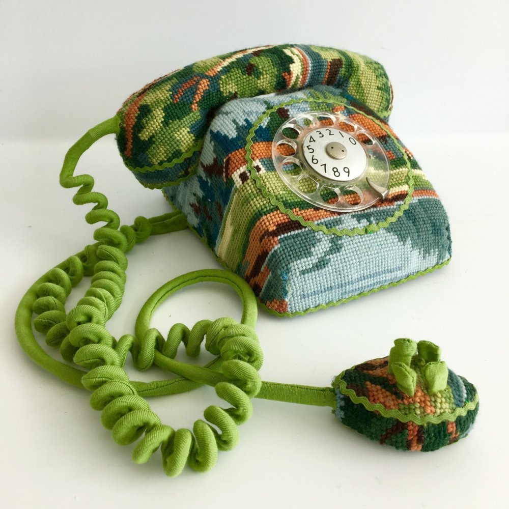Obsolescence Domestic Objects Entirely Covered In Stamped Embroidery By Ulla Stina Wikander 2