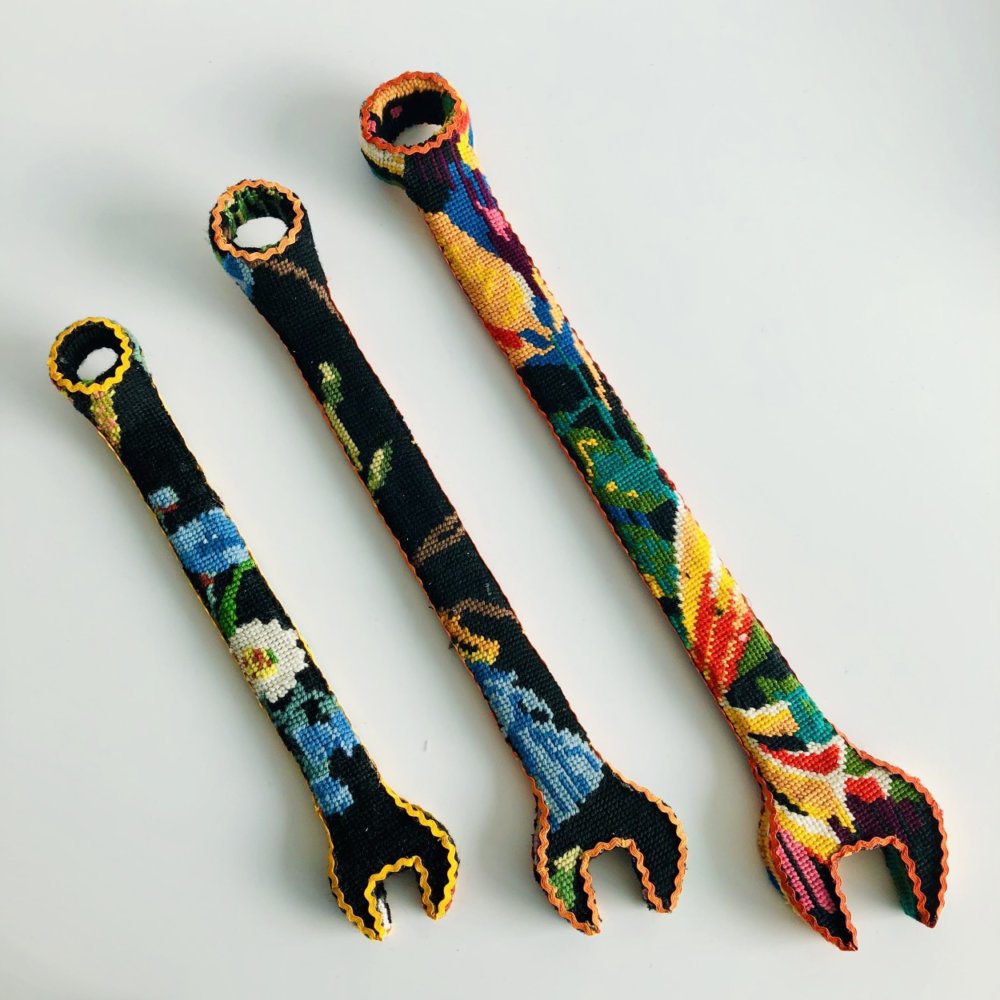 Obsolescence Domestic Objects Entirely Covered In Stamped Embroidery By Ulla Stina Wikander 4