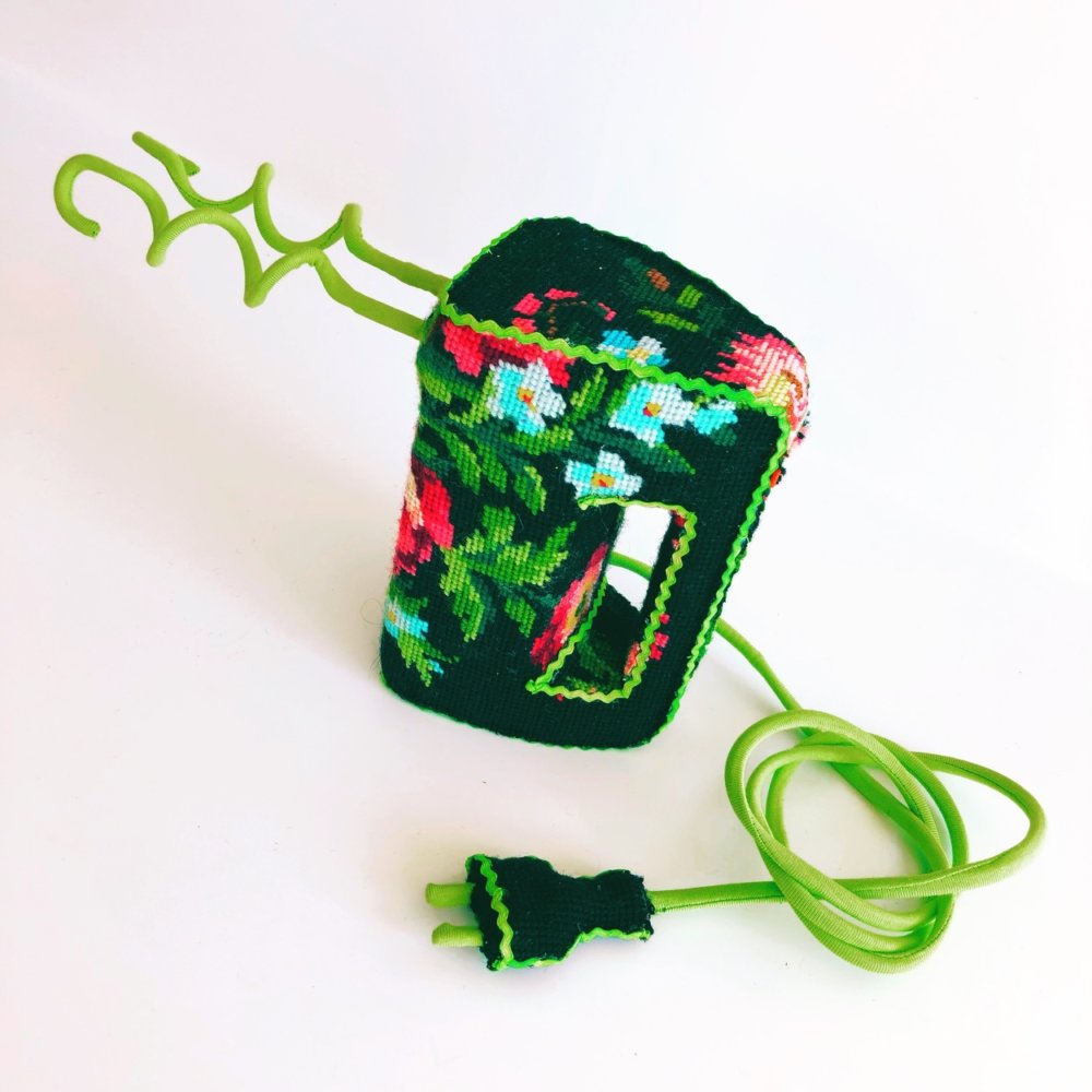 Obsolescence Domestic Objects Entirely Covered In Stamped Embroidery By Ulla Stina Wikander 5