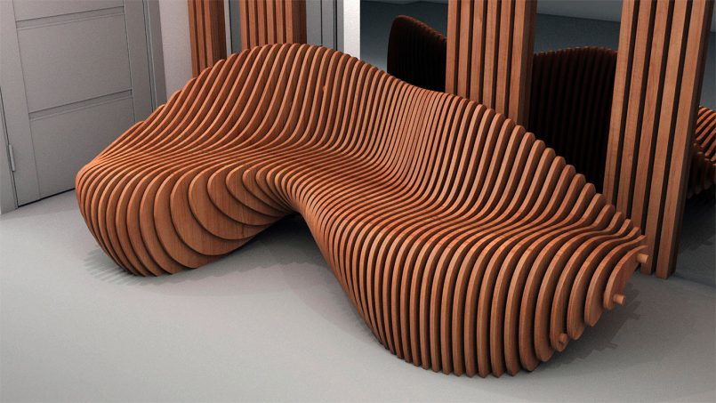 Organic Shaped Furniture By Parametric 2