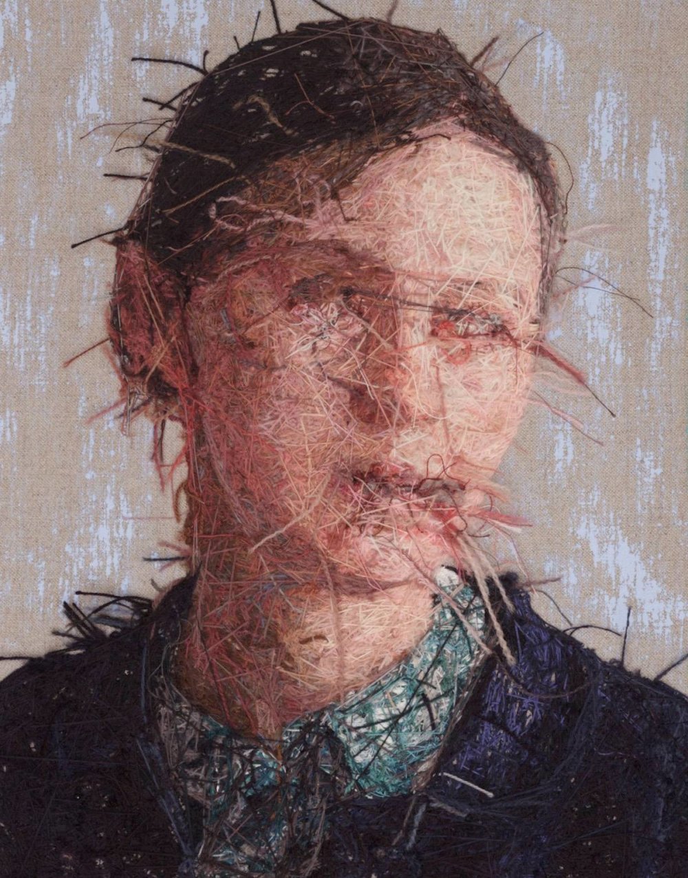 Realistic Embroidered Portraits By American Artist Cayce Zavaglia 2