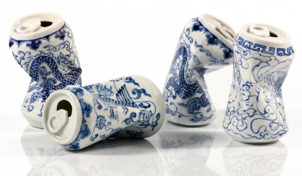 Smashed Can Sculptures Made Of Porcelain In The Ancient Style Of The Ming Dynasty By Lei Xue 1