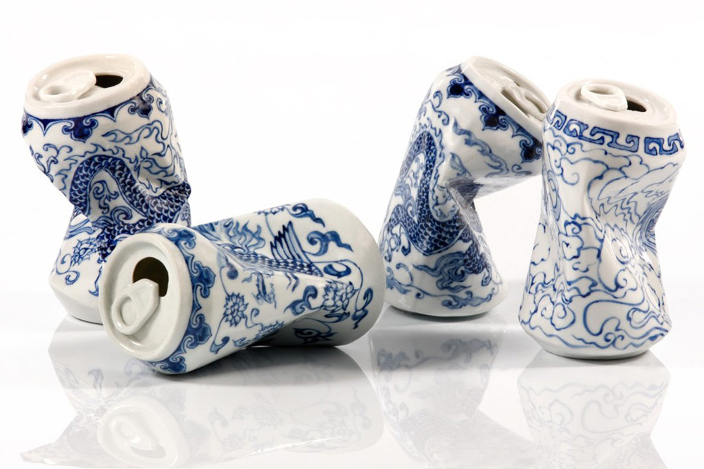 Smashed Can Sculptures Made Of Porcelain In The Ancient Style Of The Ming Dynasty By Lei Xue 2