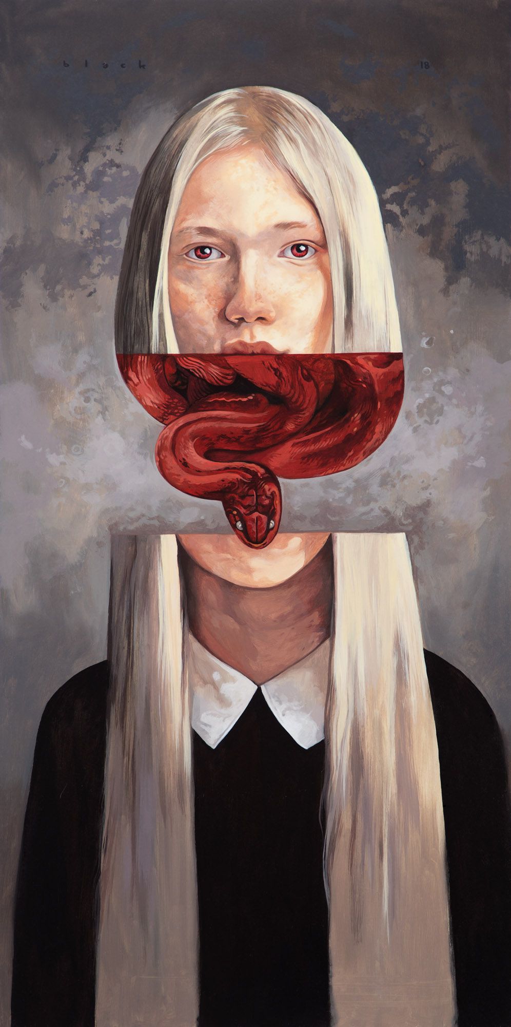 Dark girls: somber and surreal paintings by Steven Russell Black 8