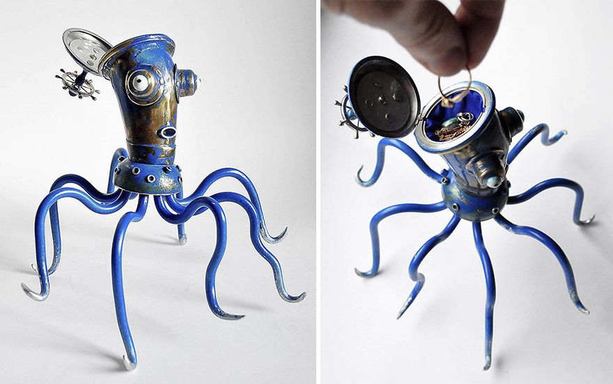 Steampunk Sculptures Made From Trash By Arturas Tamasauskas 2